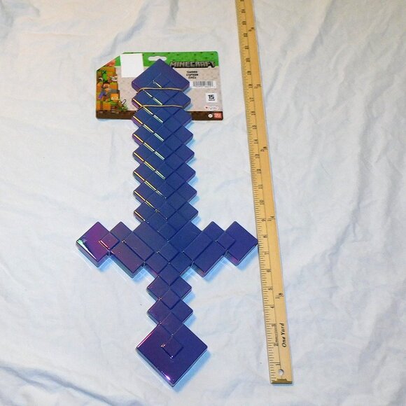 Minecraft Enchanted Sword Purple Iridescent Cosplay Mojang Alex Steve NEW - Picture 2 of 3